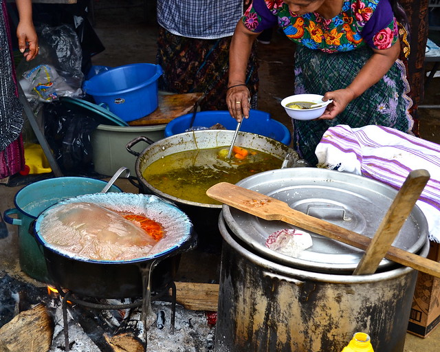 guatemalan soup from a street vendor