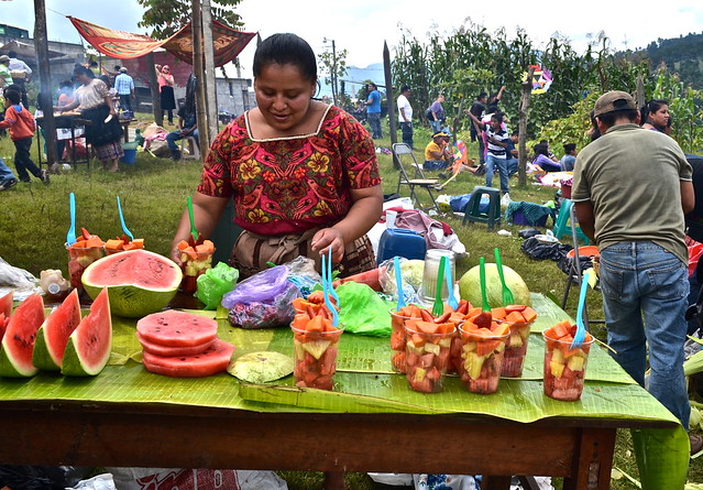 fresh fruit sold by a street vendor in guatemala