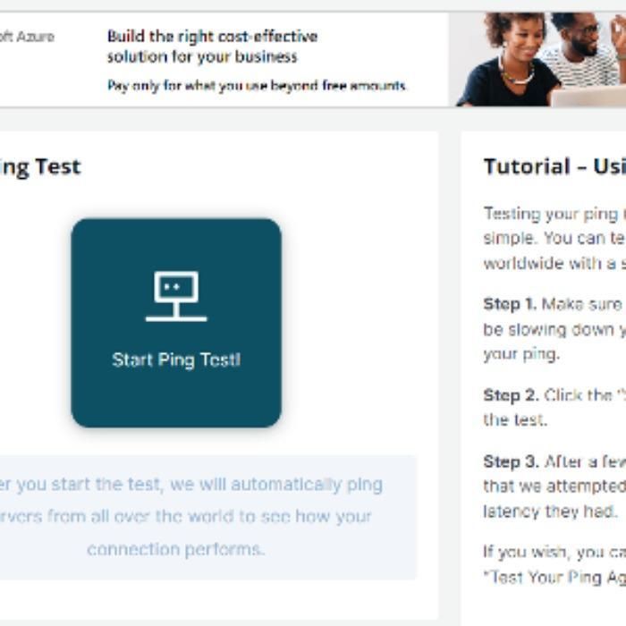 The ping test in Google Analytics. 