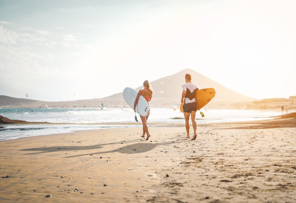 bali surfers couple