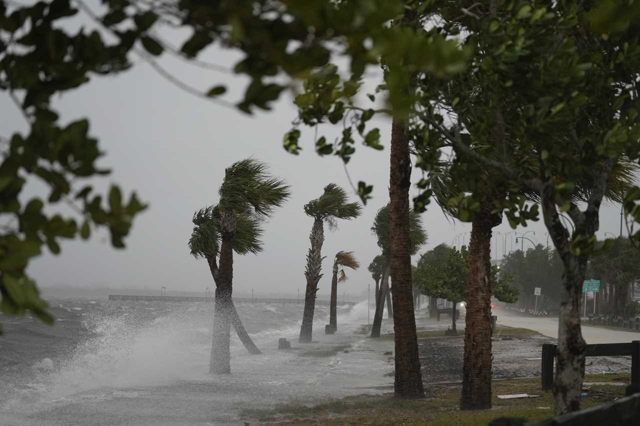 After making landfall in Florida, Nicole becomes a tropical storm.