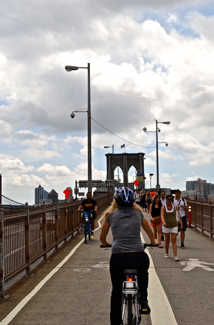 biking brooklyn bridge