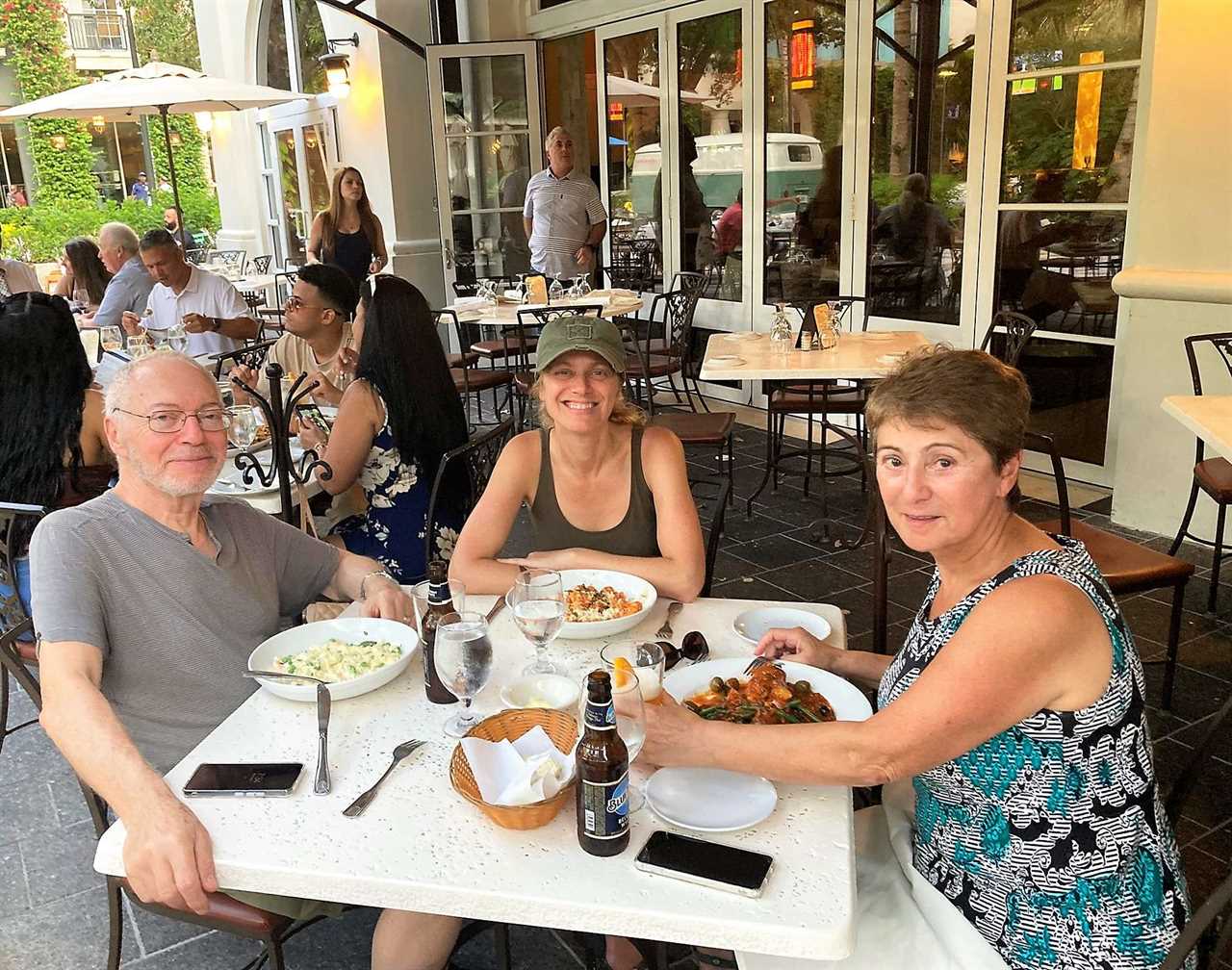family on a restaurant in west palm beach