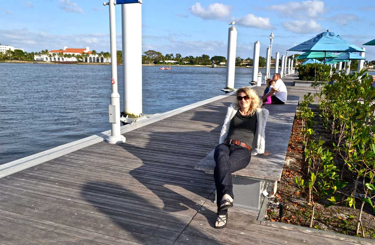 woman sitting waterfront west palm beach