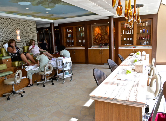 manicure and pedicure at a disney cruise fantasy chill spa