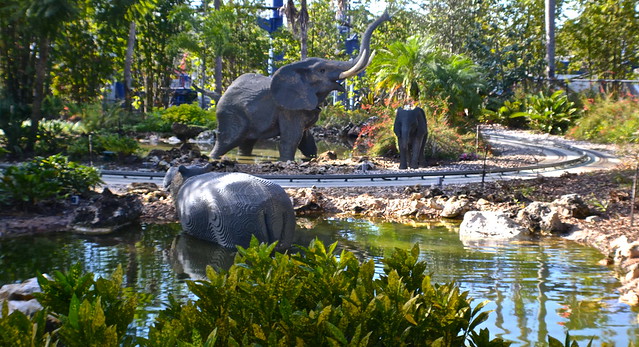 Legoland, Florida - elephants at safari trek