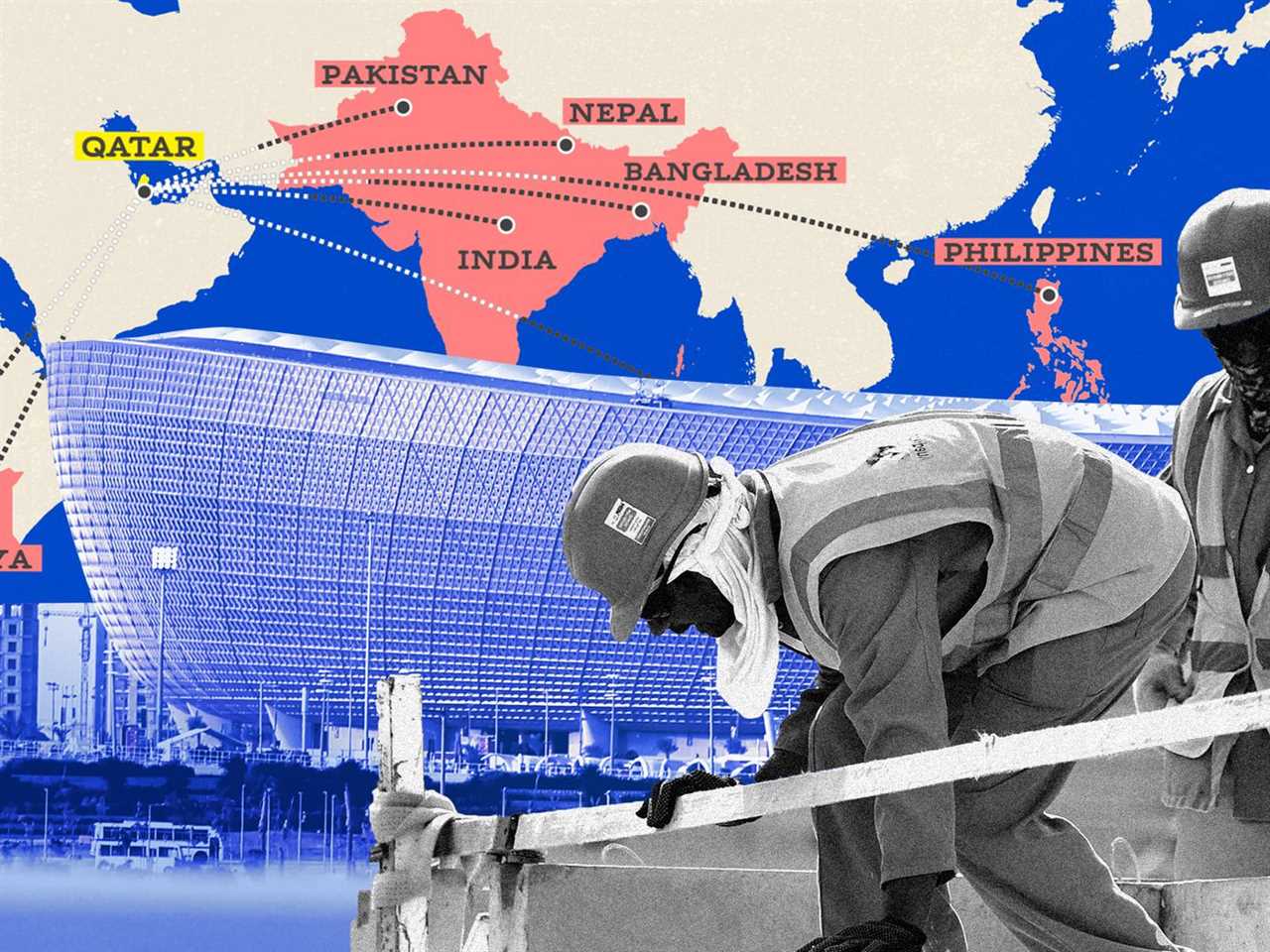 How Qatar constructed stadiums using forced labor