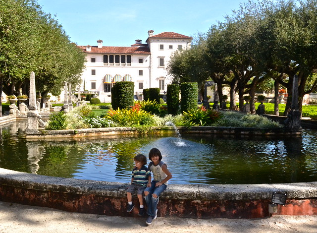 main house view from vizcaya gardens florida