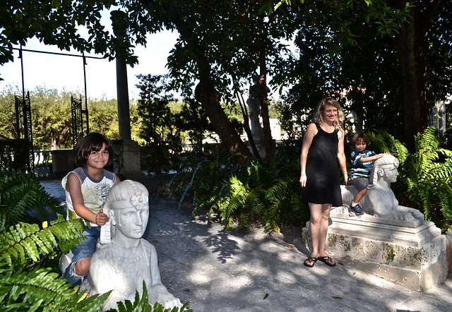 statues at vizcaya palace miami