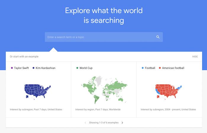 Google Trends market research tool