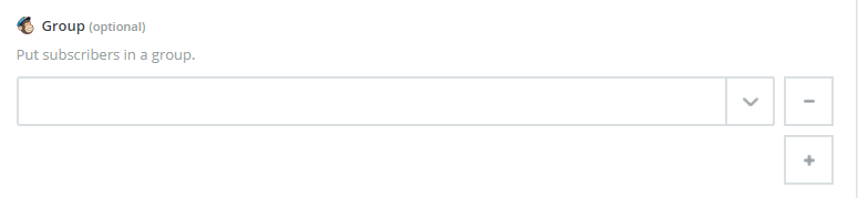 Creating a lead group in Zapier for Mailchimp.