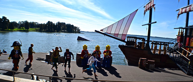 Legoland, Florida - pirate brickbeard is over thrown