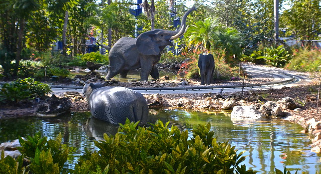 Legoland, Florida -- elephants at safari trek