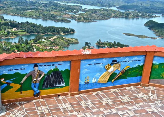 views from the top of piedra del peñol, colombia