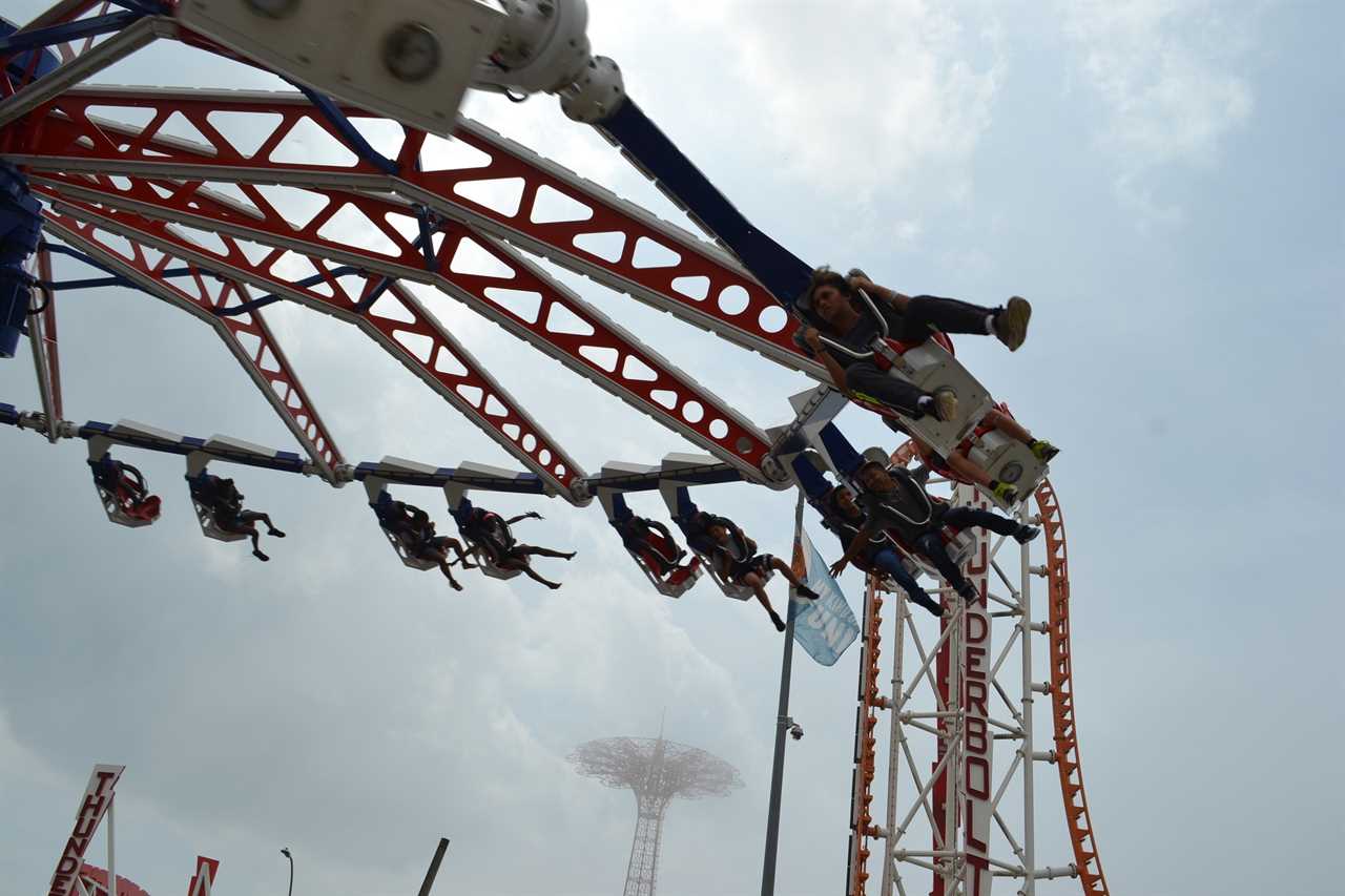 attraction at a luna park, coney island