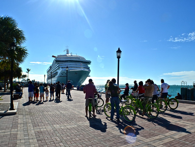 First stop at mallory place with key lime bike tours 