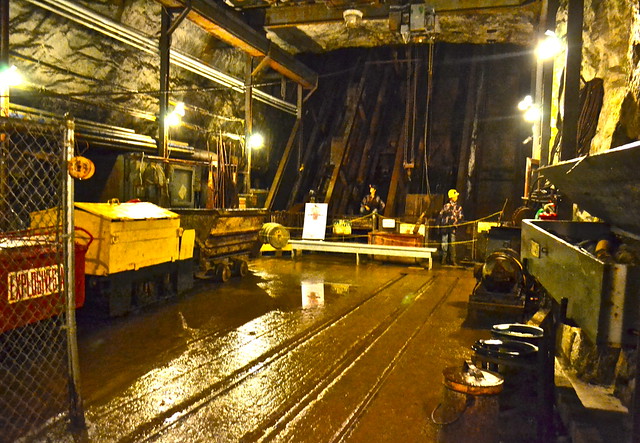 mine shafts and carts - mine tour