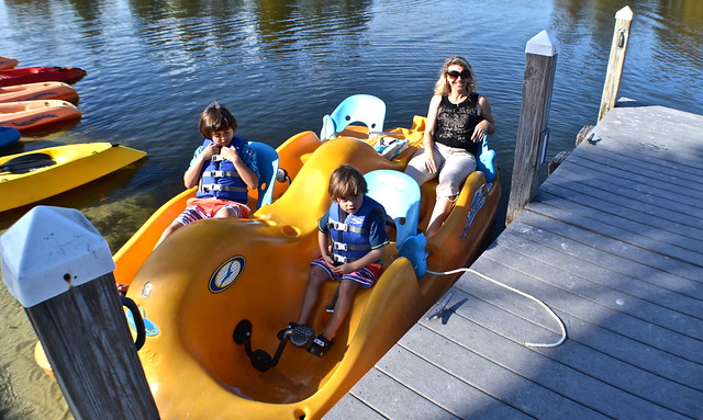 paddle boating at villa of grand cypress 