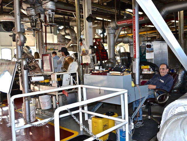 engine room at the steamboat natchez 