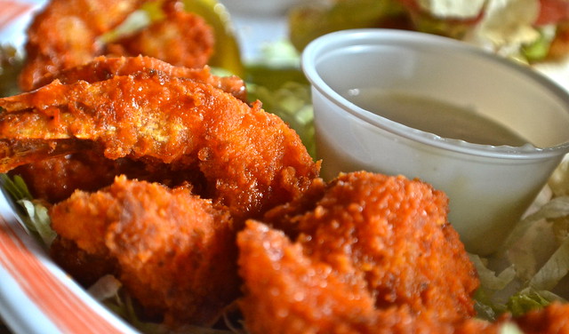 buffalo shrimp at hogfish restaurant stock island 