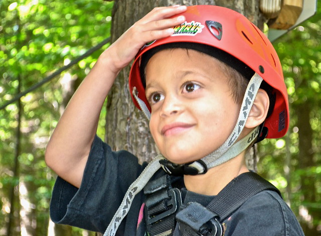 5 year old at Arbor Trek Smugglers Notch, Vermont