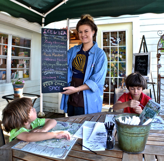 ice tea menu, teahouse 650 at heritage village crystal river