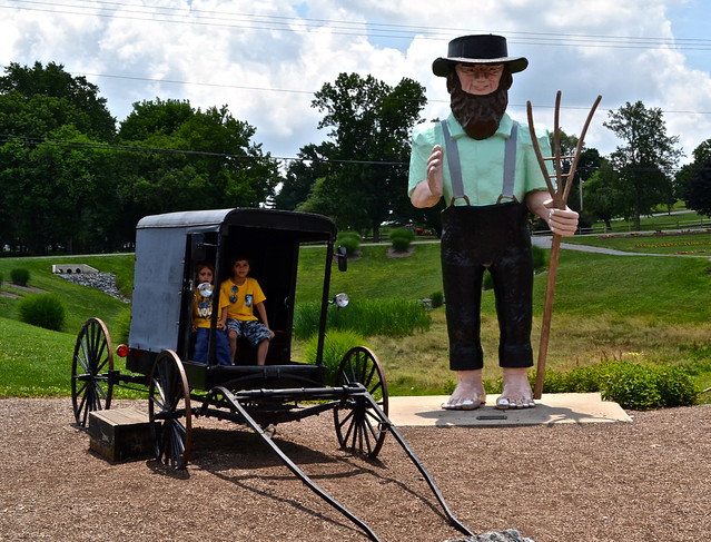 Amish man and buggy Lancaster County PA