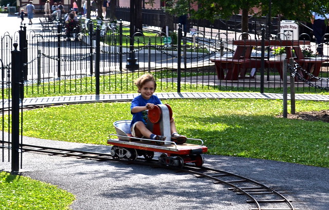 kids ride at Strasburg Railroad PA