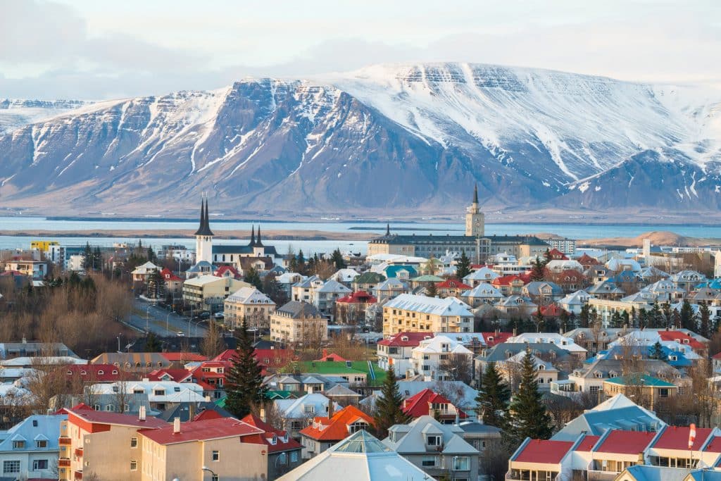 Reykjavik the capital city of Iceland.