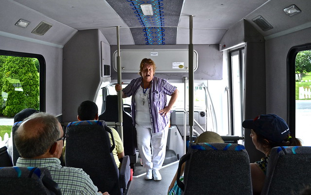 inside The Backroads Bus Tour in lancaster pa amish village 