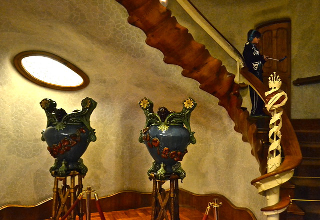 front lobby of casa batllo antoni gaudi in barcelona spain