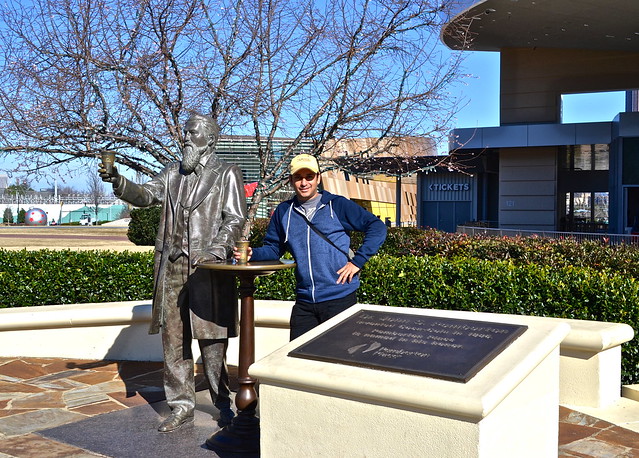 standing with the inventor of coke at Coca Cola World in atlanta