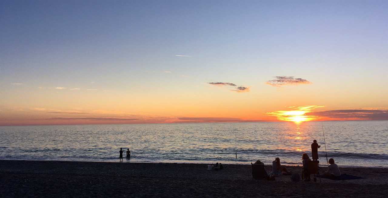 sunset at beach in manasota key fl