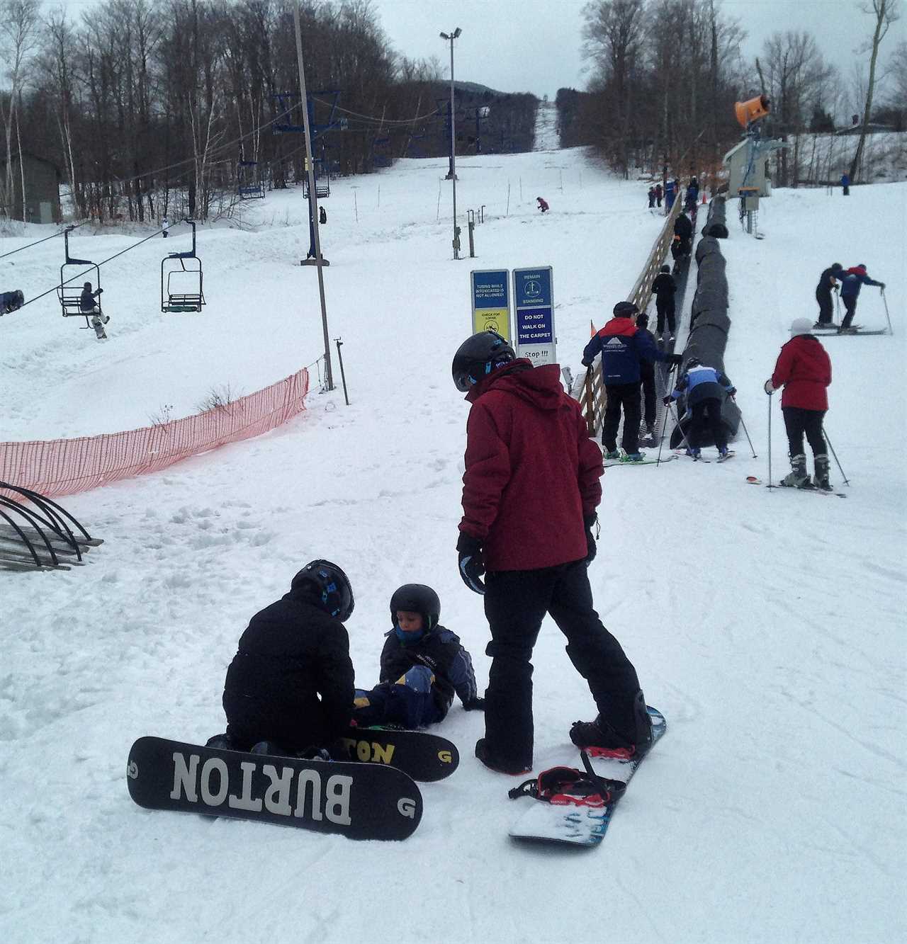 family snowboarding fun, vermont