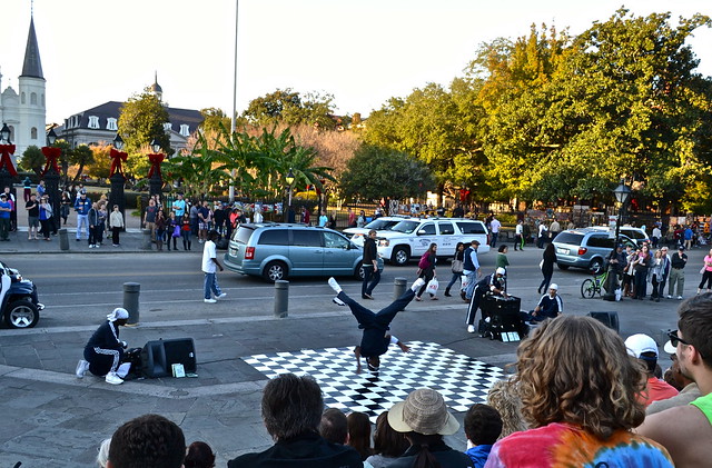 break dancer show NOLA jackson square