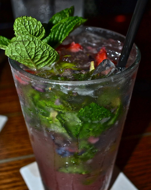 JB's on the Beach restaurant, Deerfield Beach, Florida - berry mojito