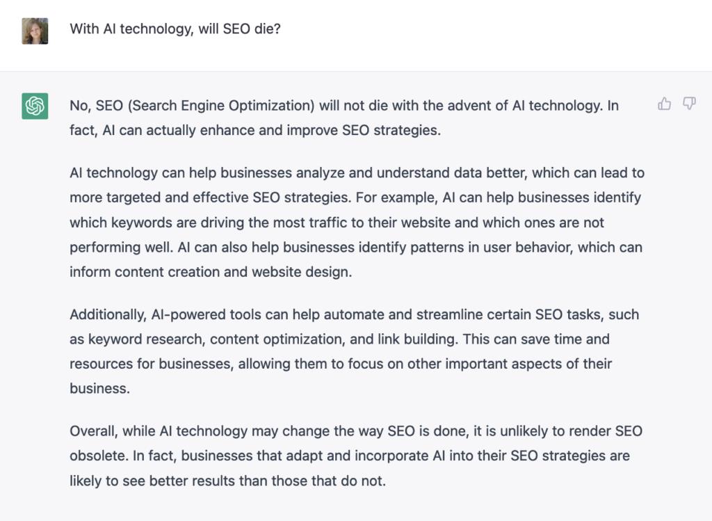With AI technology will SEO die?