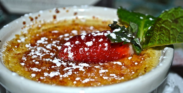 a creme brulee from raintree restaurant st. augustine 