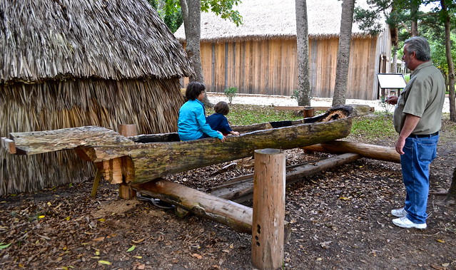 Tequesta Indian canoe at ponce de leon fountain of youth st augustine