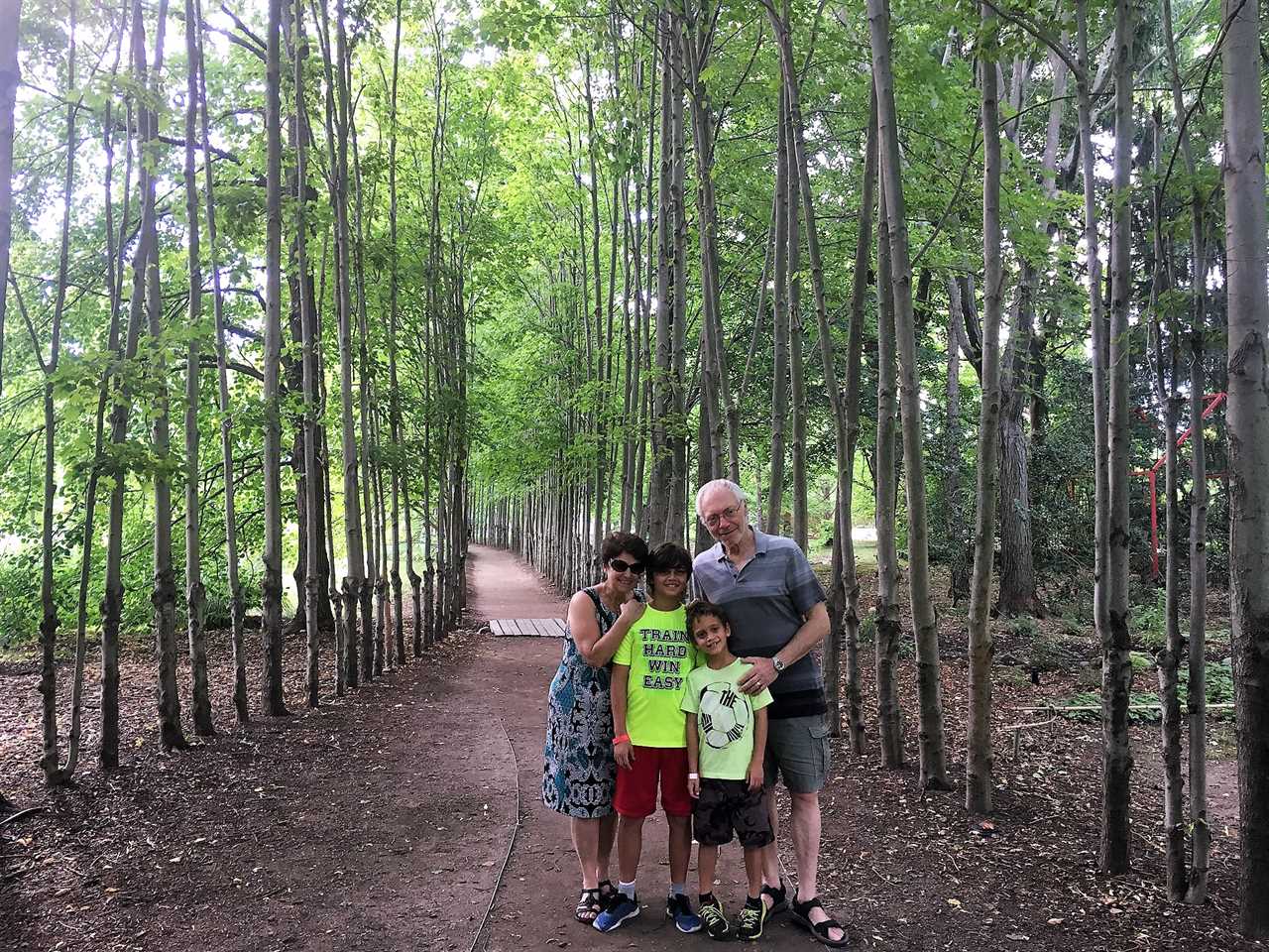 grandparents bonding at Sculpture Garden - garden of sculptures