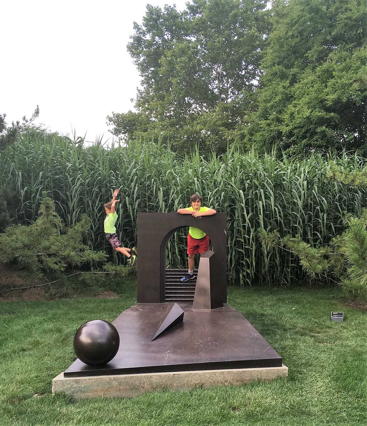 kids fun at Sculpture Garden - garden of sculptures