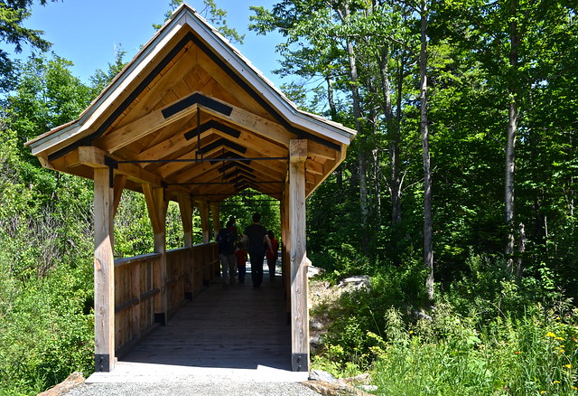 covered bridge in stowe, vermont