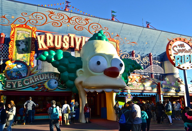 krusty land, simpsons at Universal Studios in Florida