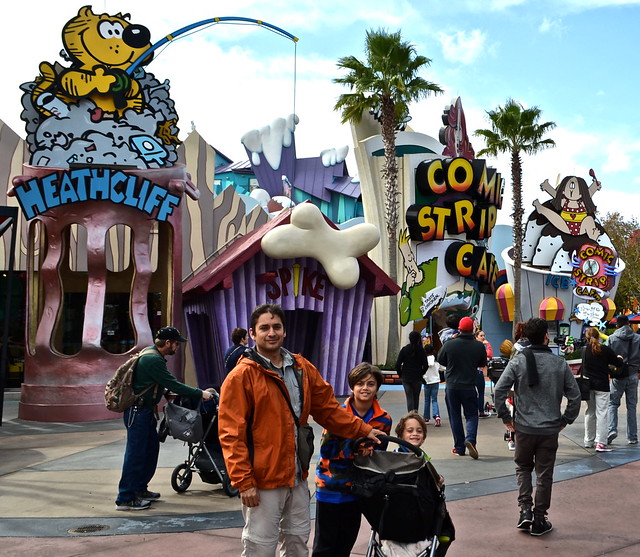 comic strip area at Universal Studios in Florida