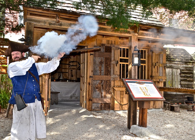 Musket drill at colonial quarters st. augustine FL