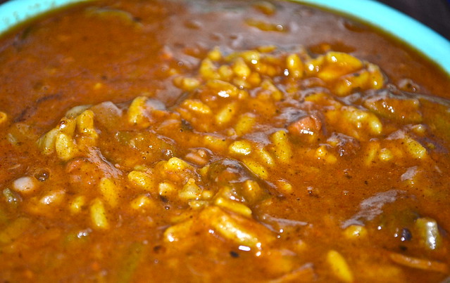 fresh seafood gumbo soup at beckyjack's food shack 