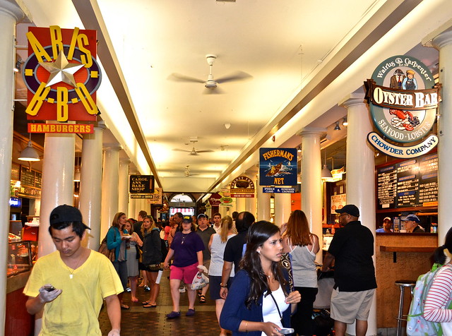 inside quincy market in boston