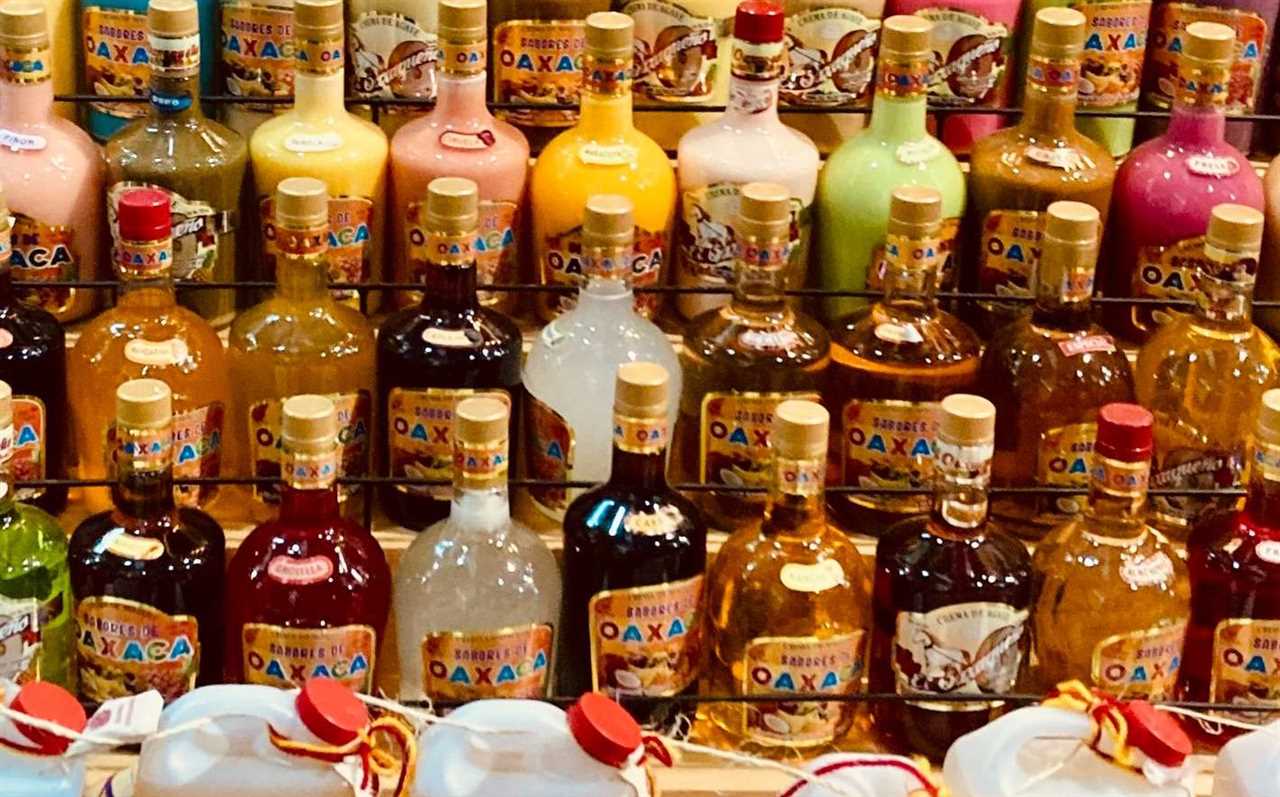 stand selling mezcal oaxaca mexico