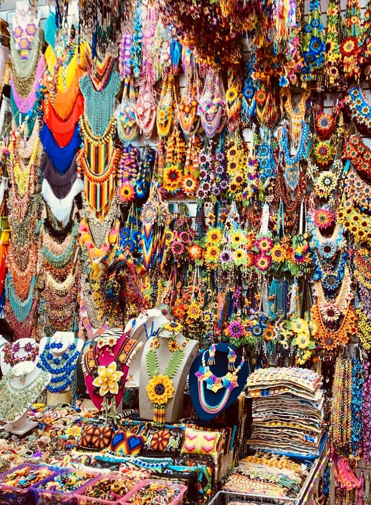 Hand made indigenous jewelry in sancris mexico