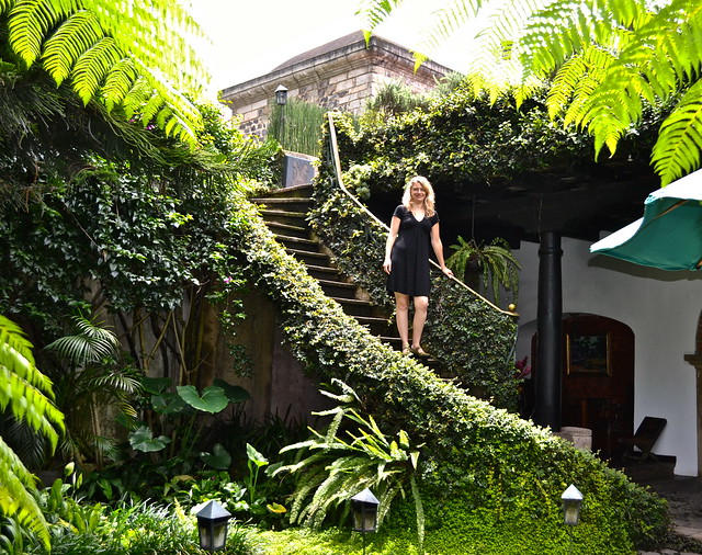 Panza Verde Staircase and Courtyard - Antigua, Guatemala